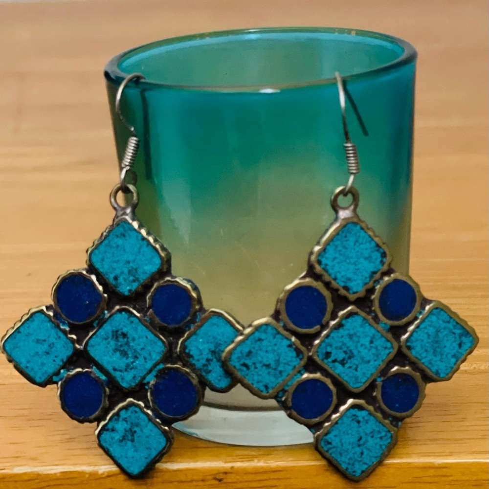 Blue and Turquoise Earrings